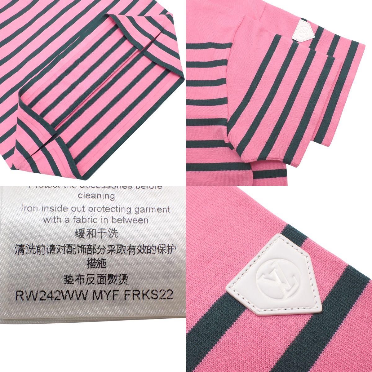 ボーダーTシャツ 2024年 XS RW242WW コットン ピンク