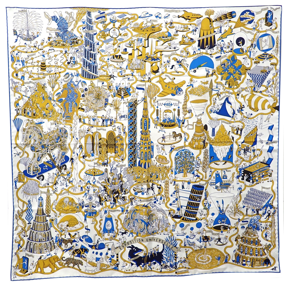 Exposition Universelle World's Fair Carre 90 Silk