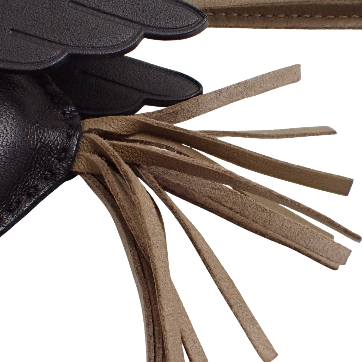 Rodeo charm Pegasus PM Agneau Milo Swift leather Black/Etoupe W-engraved