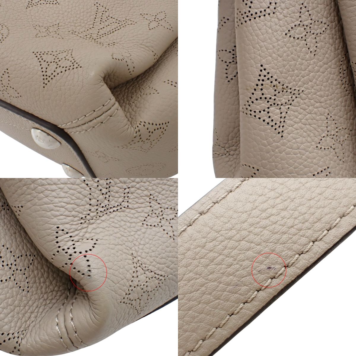 Monogram Mahina Babylone Chain BB, Mahina Leather, Galet, M51224