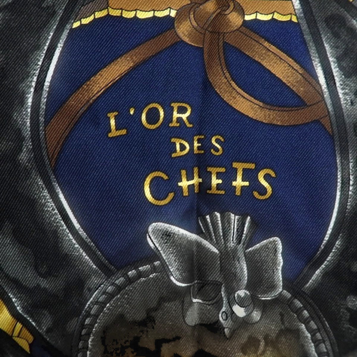 L'OR DES CHEFS Gold of the Chiefs Scarf 90 Silk