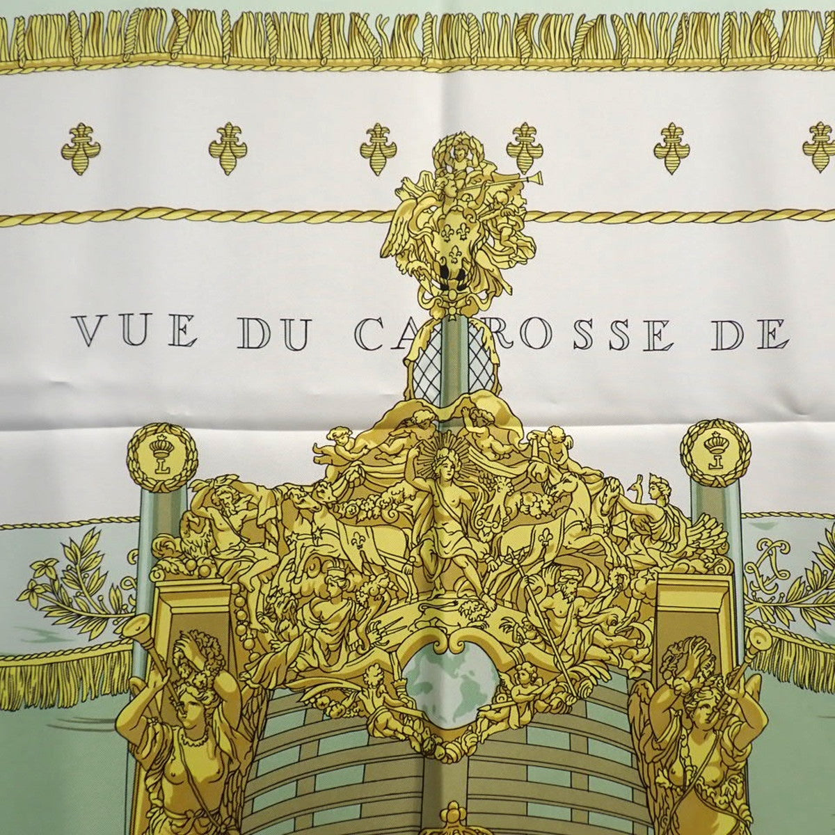 VUE DU CARROSSE DE LA GALERE LA REALE The Queen's Coronation Scarf 90 Silk