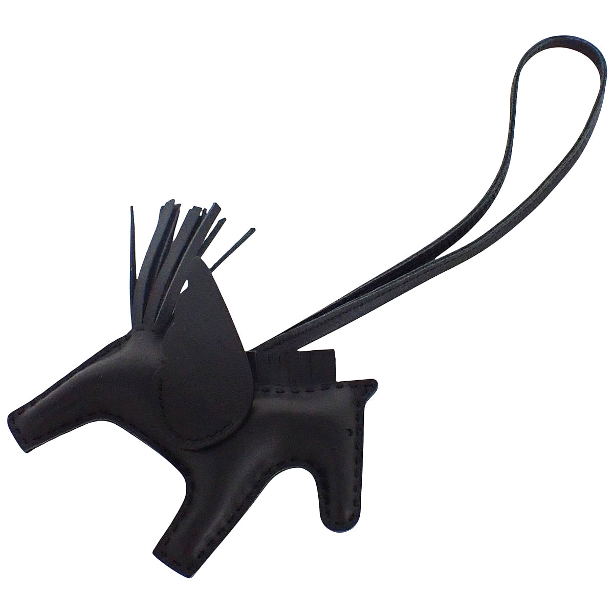 Rodeo Charm Pegasus PM Agneau Milo Swift Black K stamp