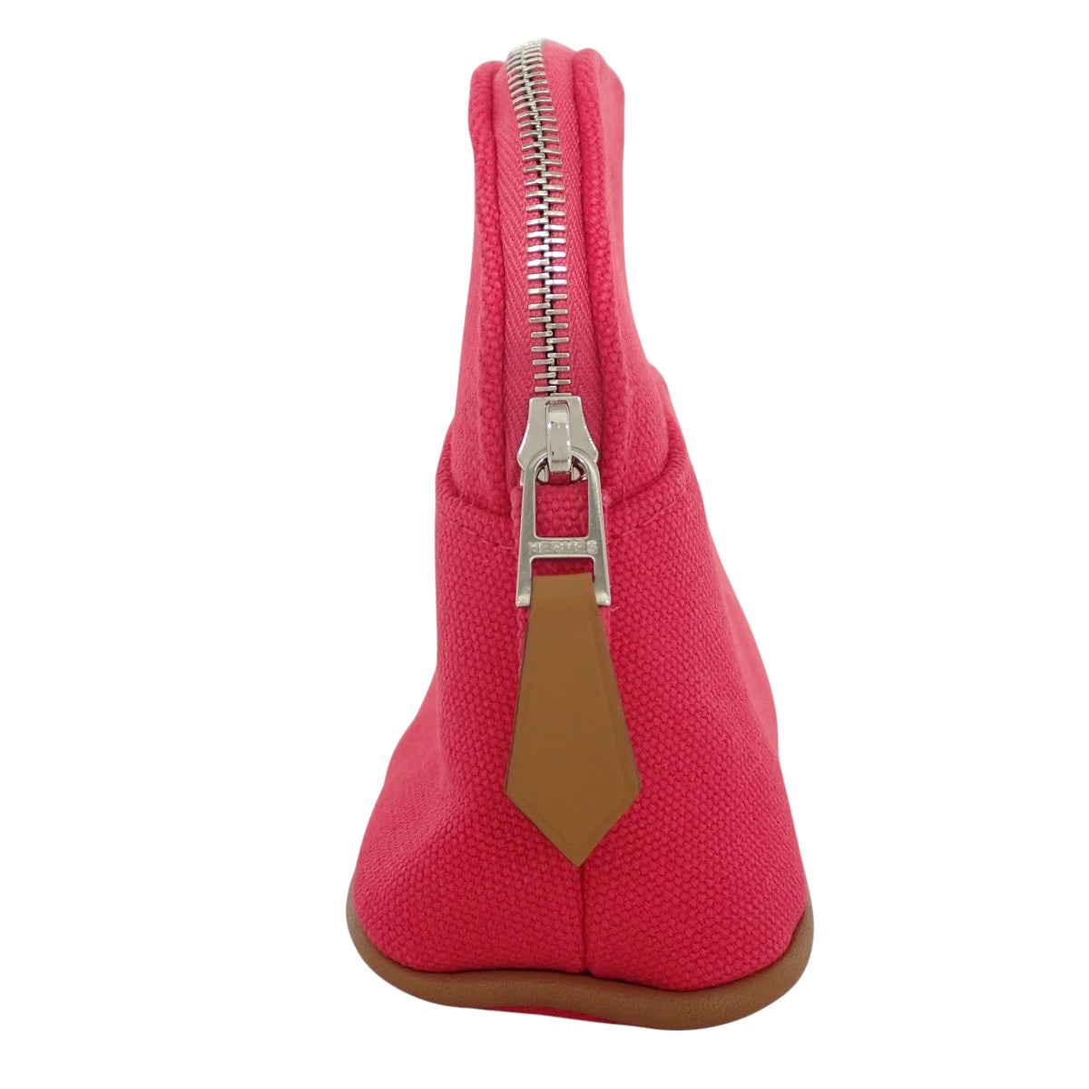 Bolide Pouch Mini Mini Cotton Canvas Hibiscus Silver Hardware