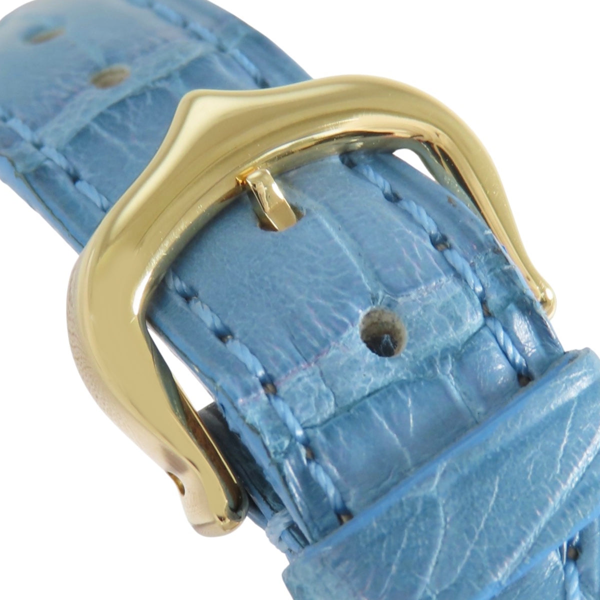 Must de Cartier Vermeil SM W1000653 SV/GP/Leather Ivory Quartz Ladies'