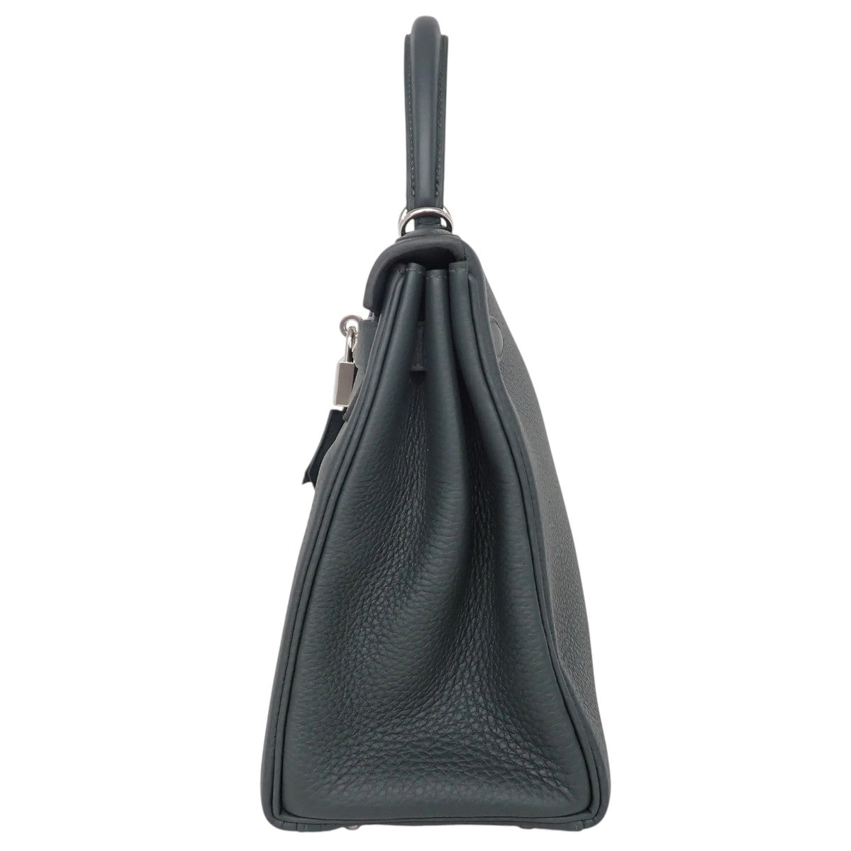 Kelly 28 (Sellier) Togo Palladium Hardware Vert Manque Silver Hardware K Stamp