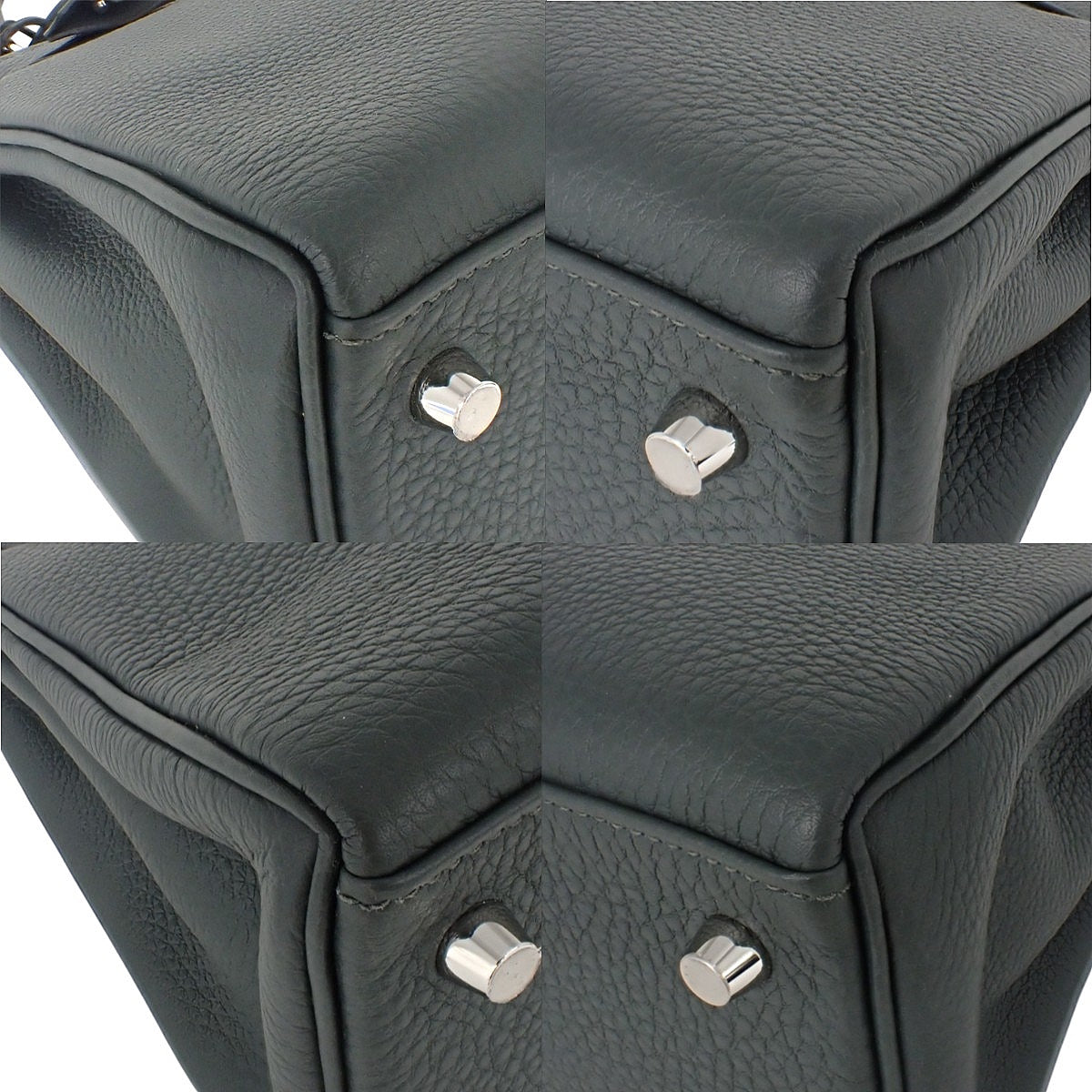 Kelly 28 (Sellier) Togo Palladium Hardware Vert Manque Silver Hardware K Stamp