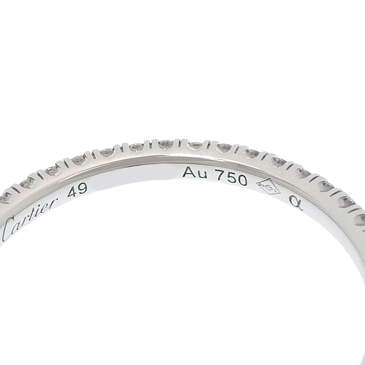 エタンセル ドゥ カルティエ ウェディングリング ダイヤモンド ホワイトゴールド K18WG 49 1.1g