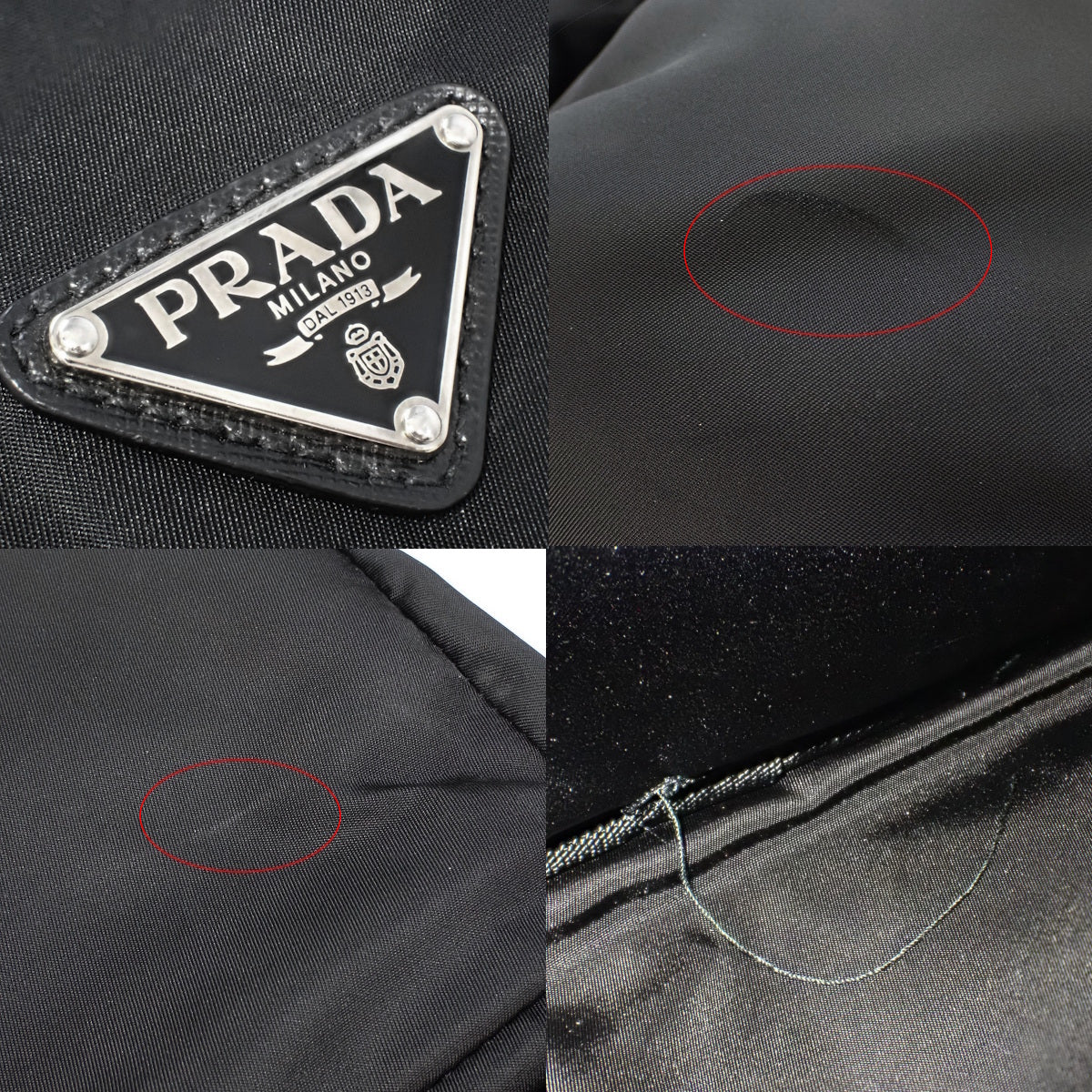 トライアングルロゴ バックパック ナイロン レザー ブラック 2VZ065