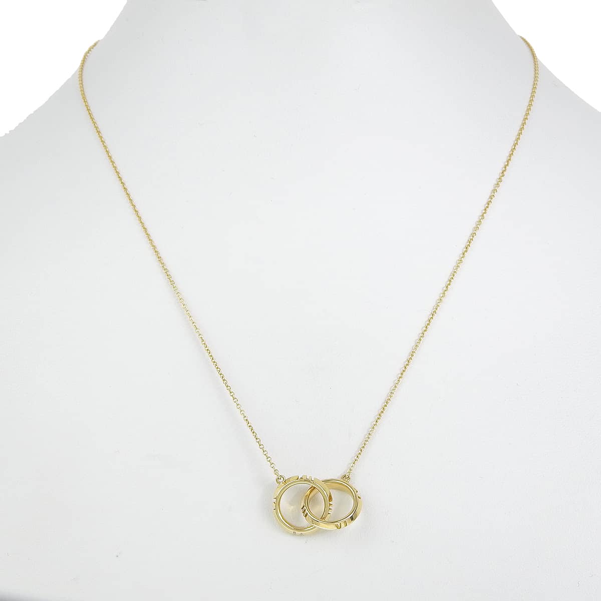 Atlas X Closed Interlocking Necklace Yellow Gold K18YG 5.6g