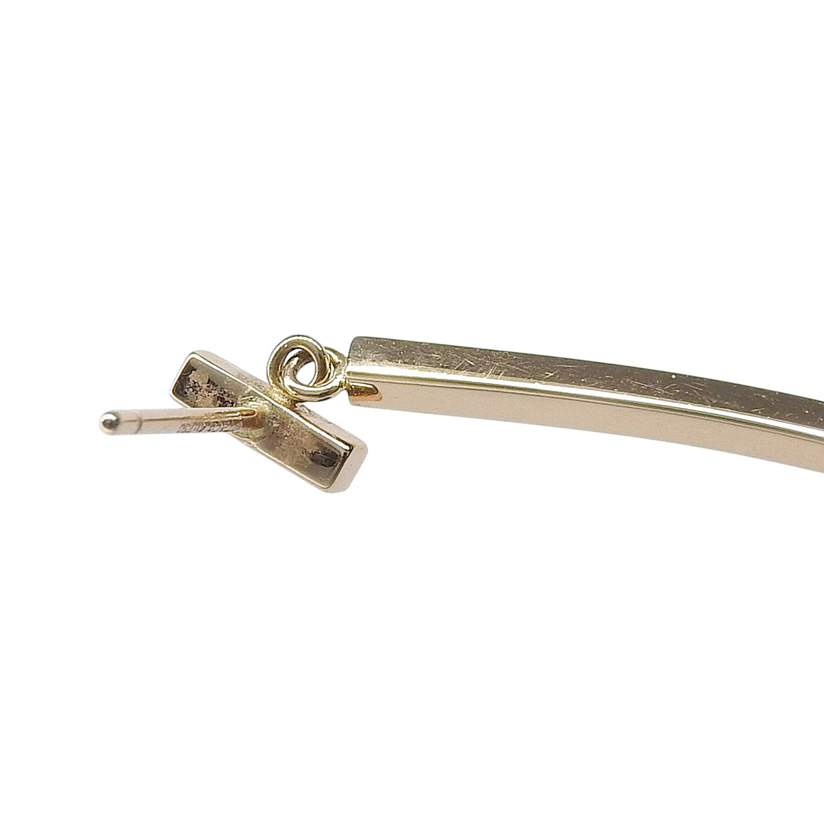 Tワイヤーバー ピアス ピンクゴールド K18PG 4.7g