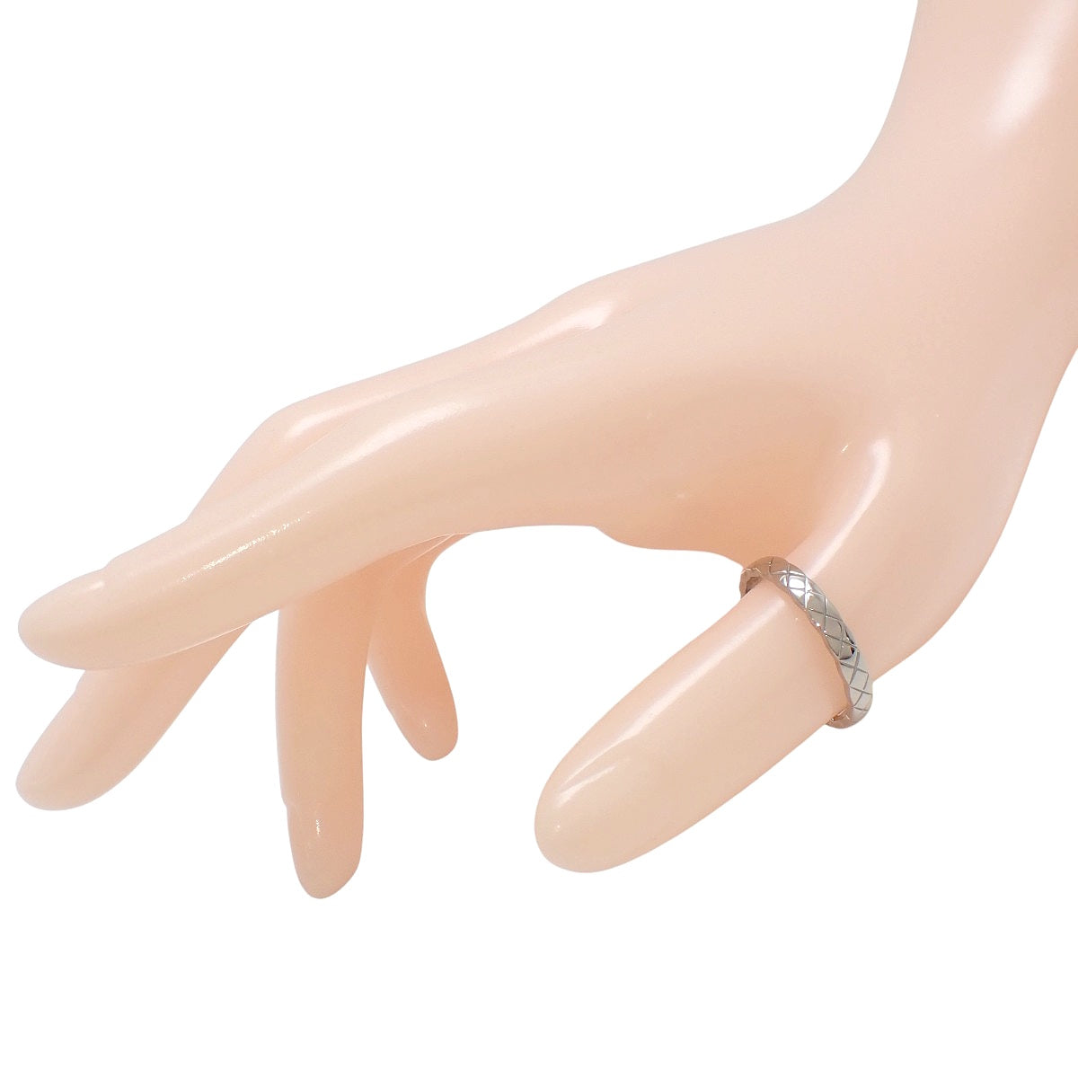 COCO CRUSH ring, mini model, 18K white gold, size 59, 4.4g