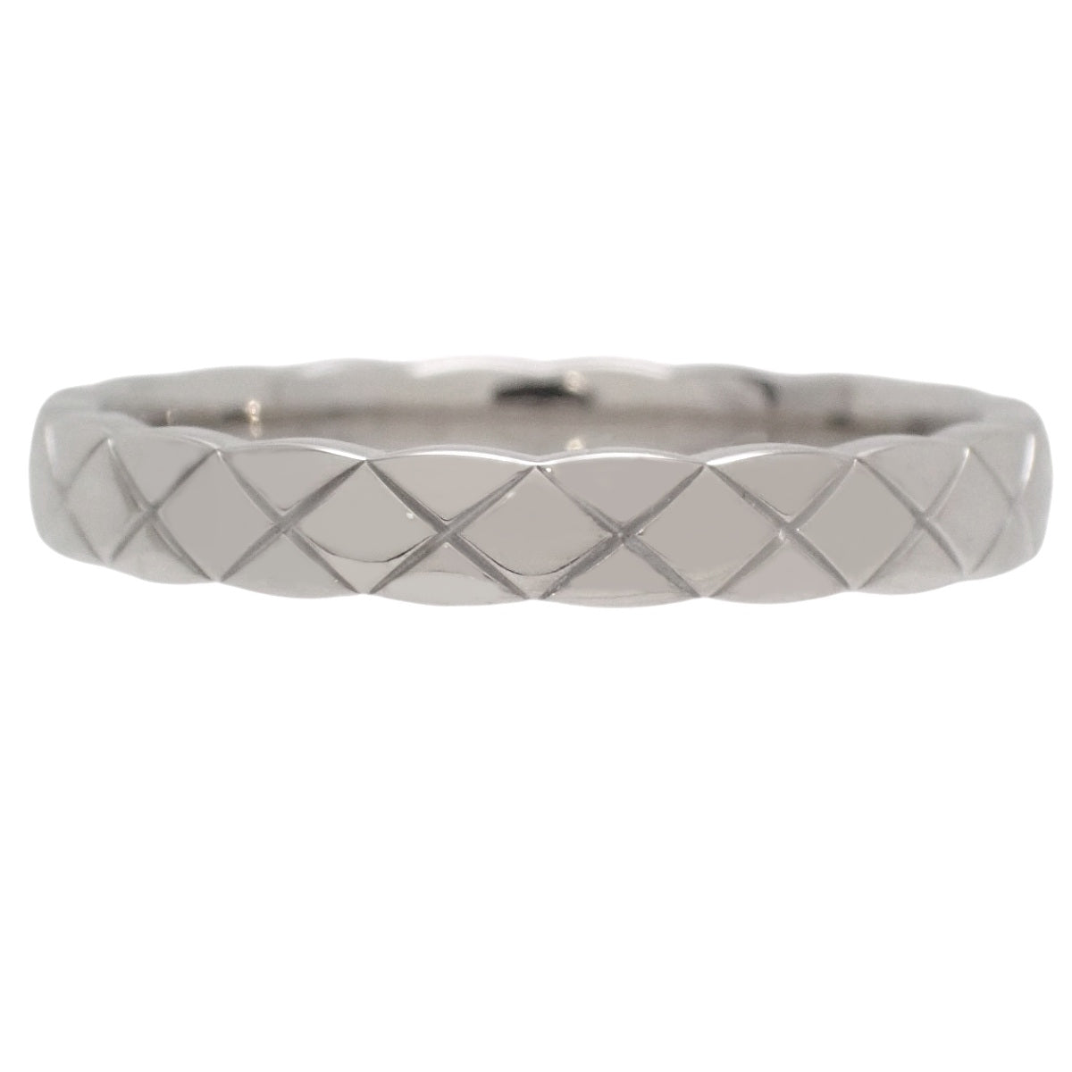 COCO CRUSH ring, mini model, 18K white gold, size 59, 4.4g
