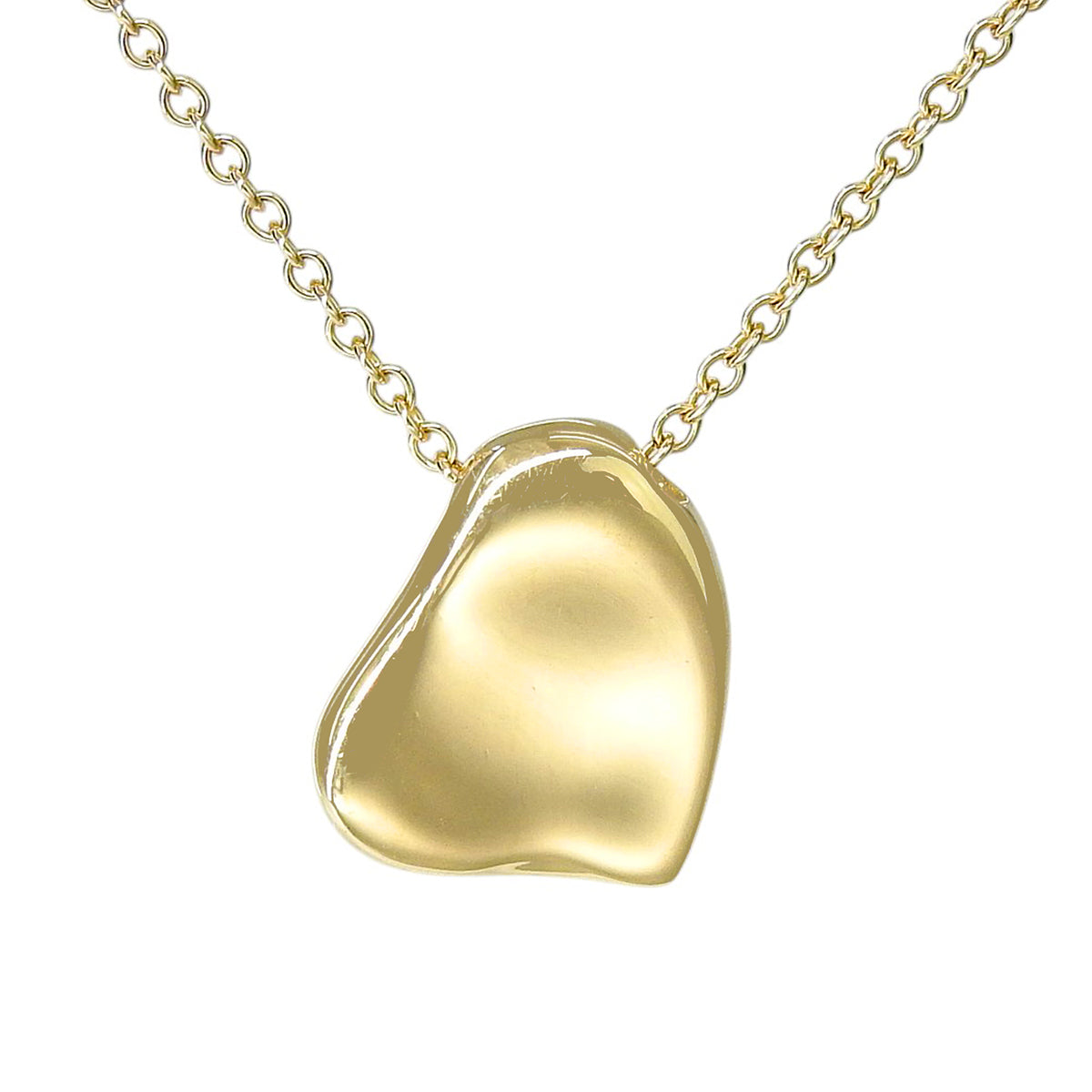 Full Heart Pendant Yellow Gold K18YG 4.4g
