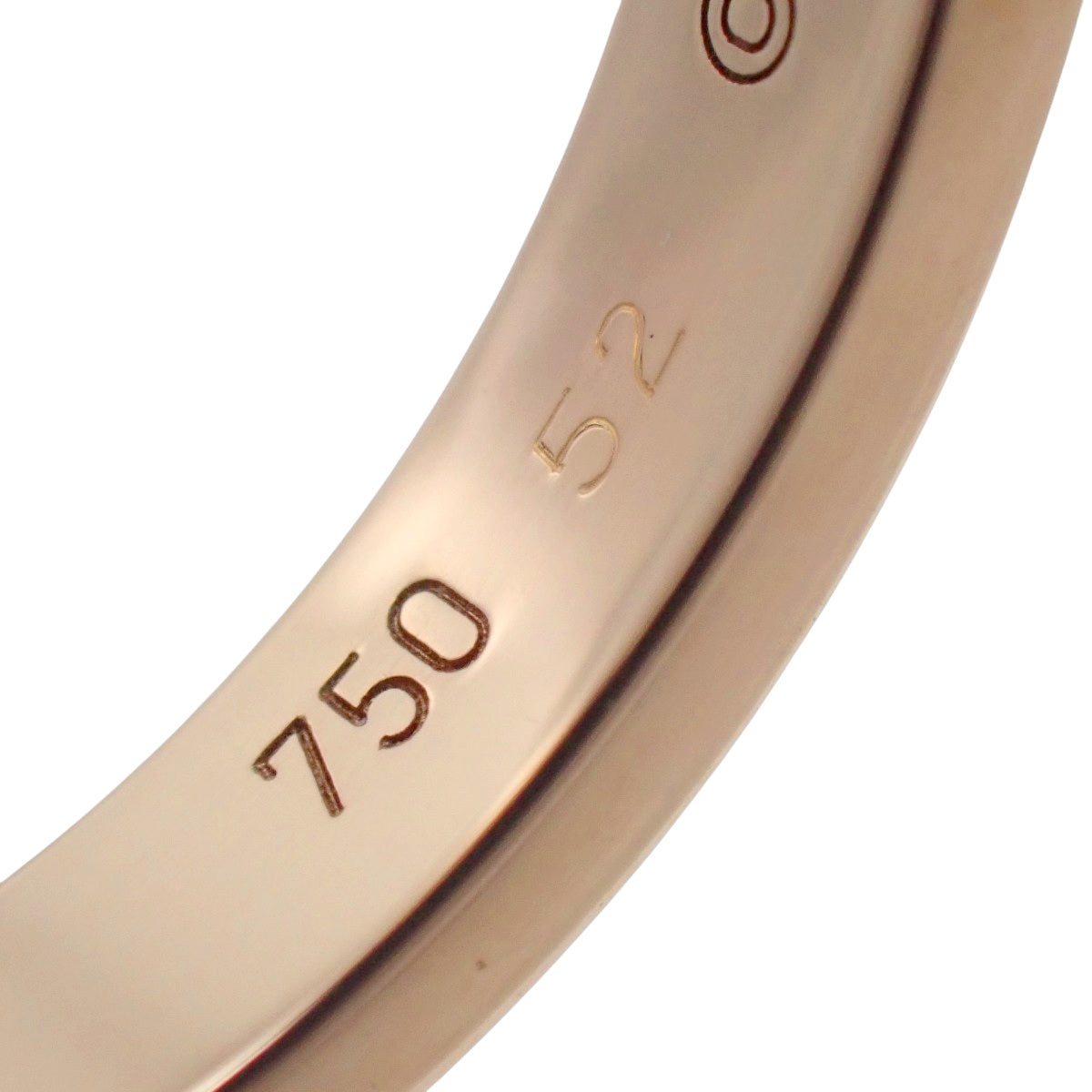 Cドゥ カルティエ エングレーブド リング ダイヤモンド ピンクゴールド K18PG 52 3.4g