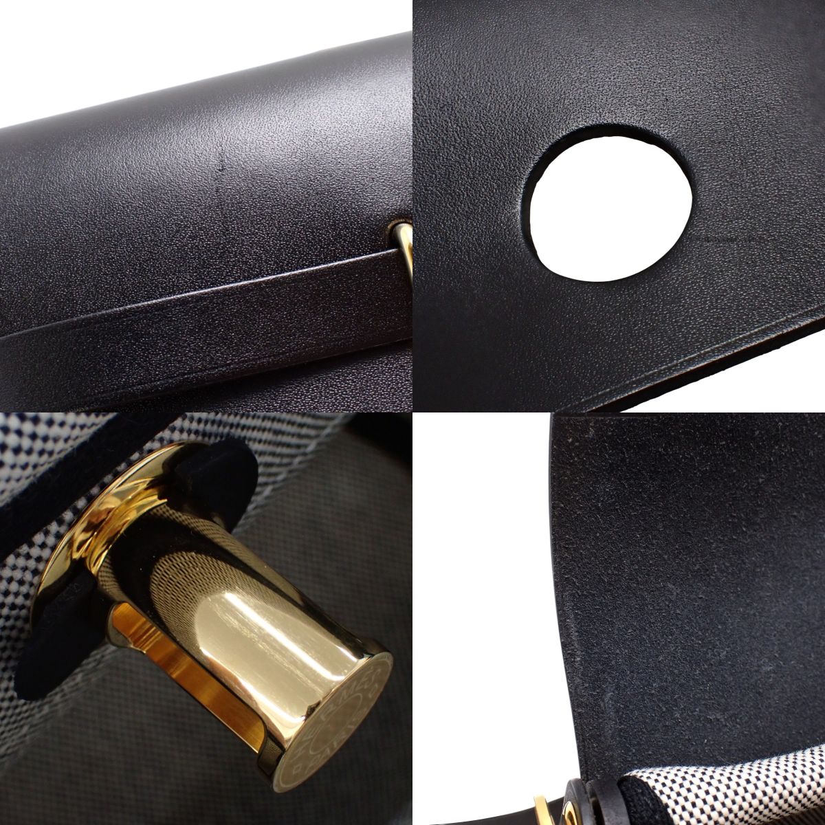エールバッグジップ20 トワルアッシュ ヴァッシュハンター エクリュ ゴールド金具 Ｋ刻印