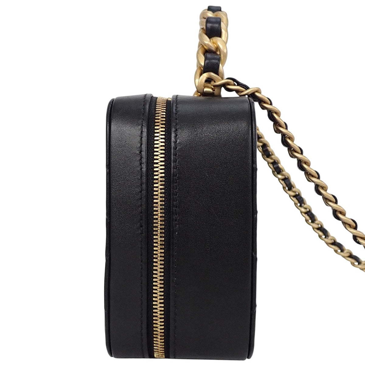 マトラッセ スモール バニティ チェーンショルダーバッグ ラムスキン ブラック AS3318