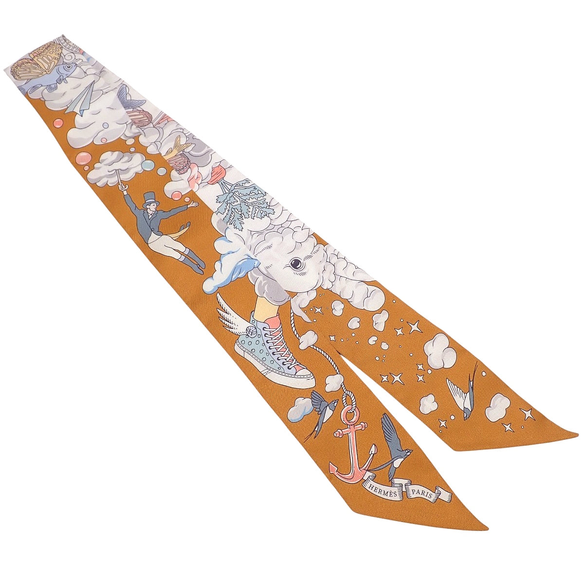 Sur Mon Nuage Twilly Silk Caramel Gris Blue