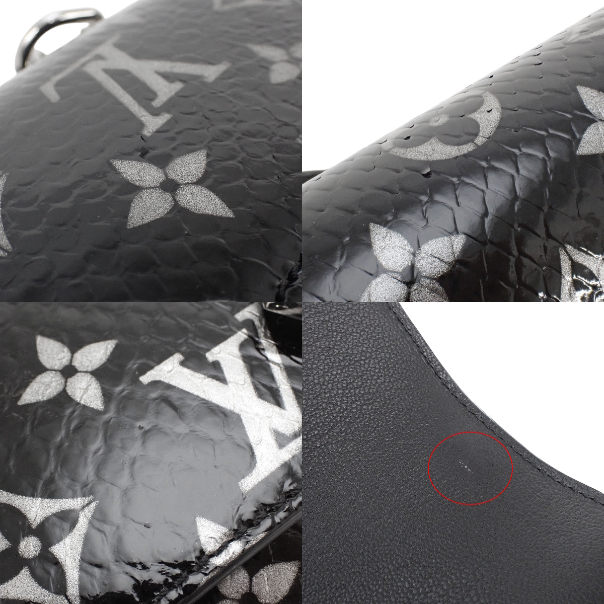 Monogram Python Twist PM Black Silver N96931