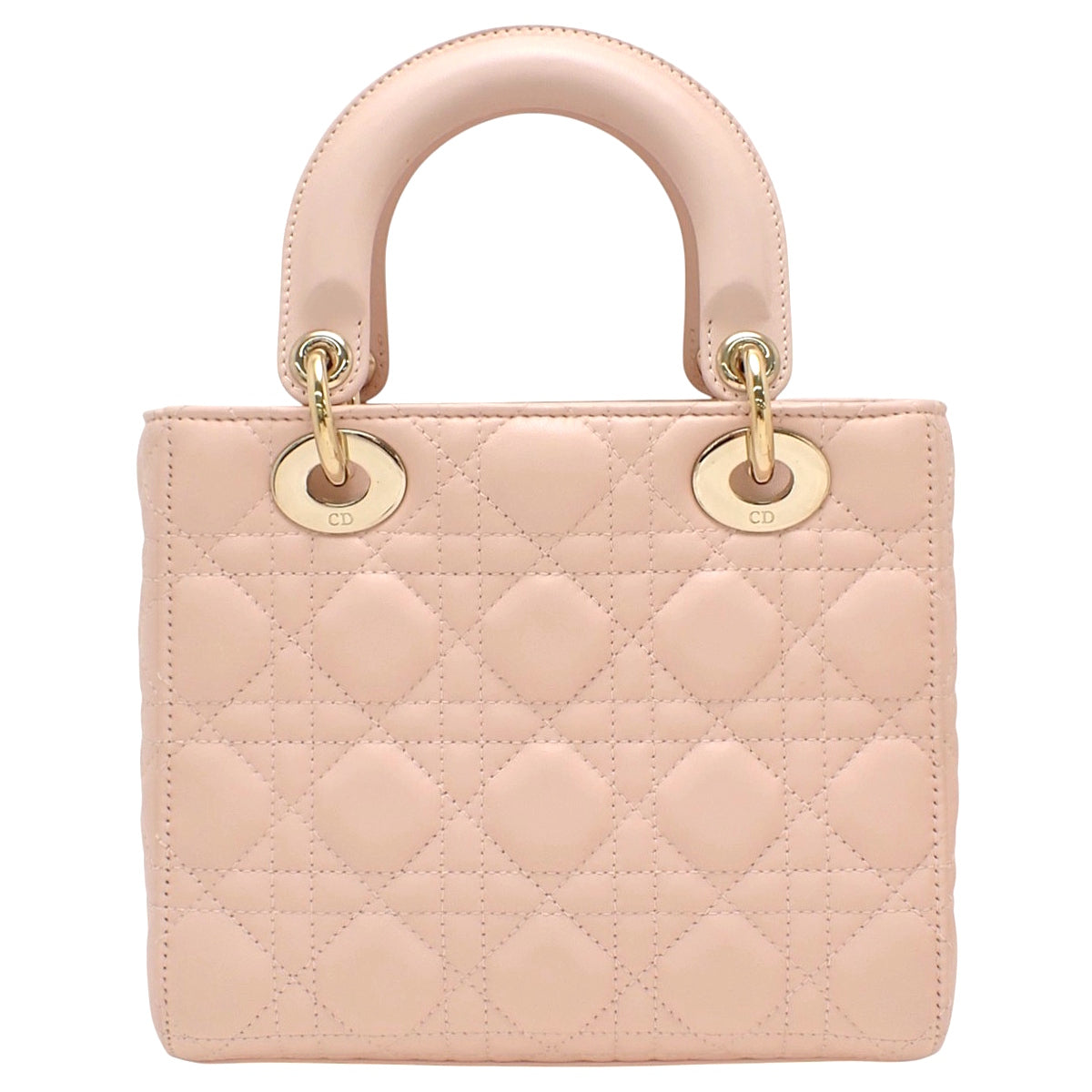 レディーディオール スモール My ABCDior ラムスキン ピンクベージュ