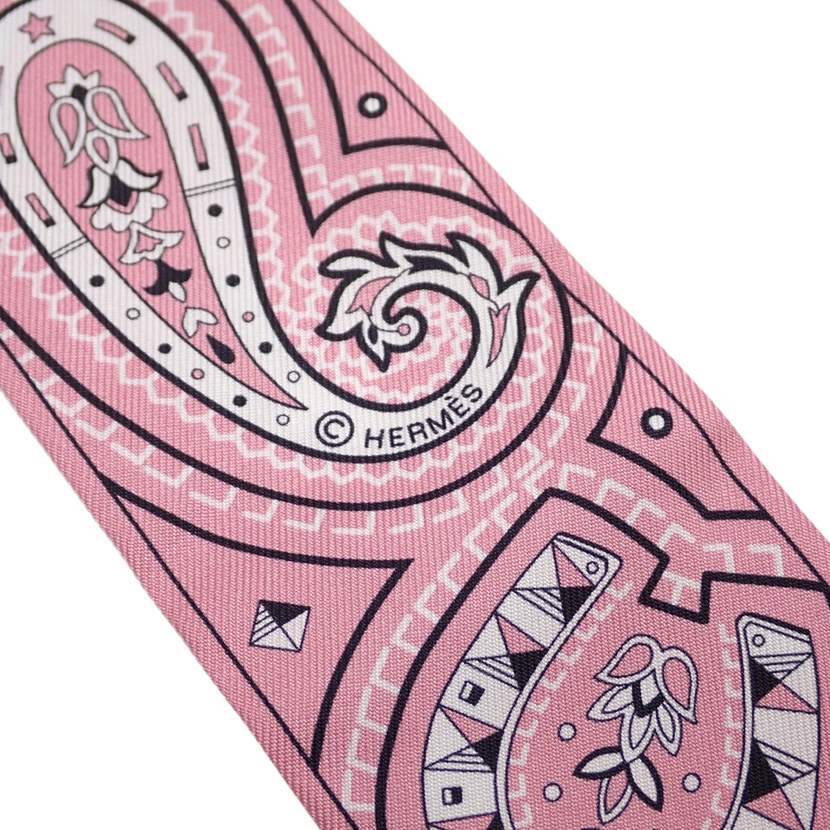 Cheval de Cœur Bandana Twilly, Sale Item, Silk, Fuchsia/Vieux Rose, H064259S 06
