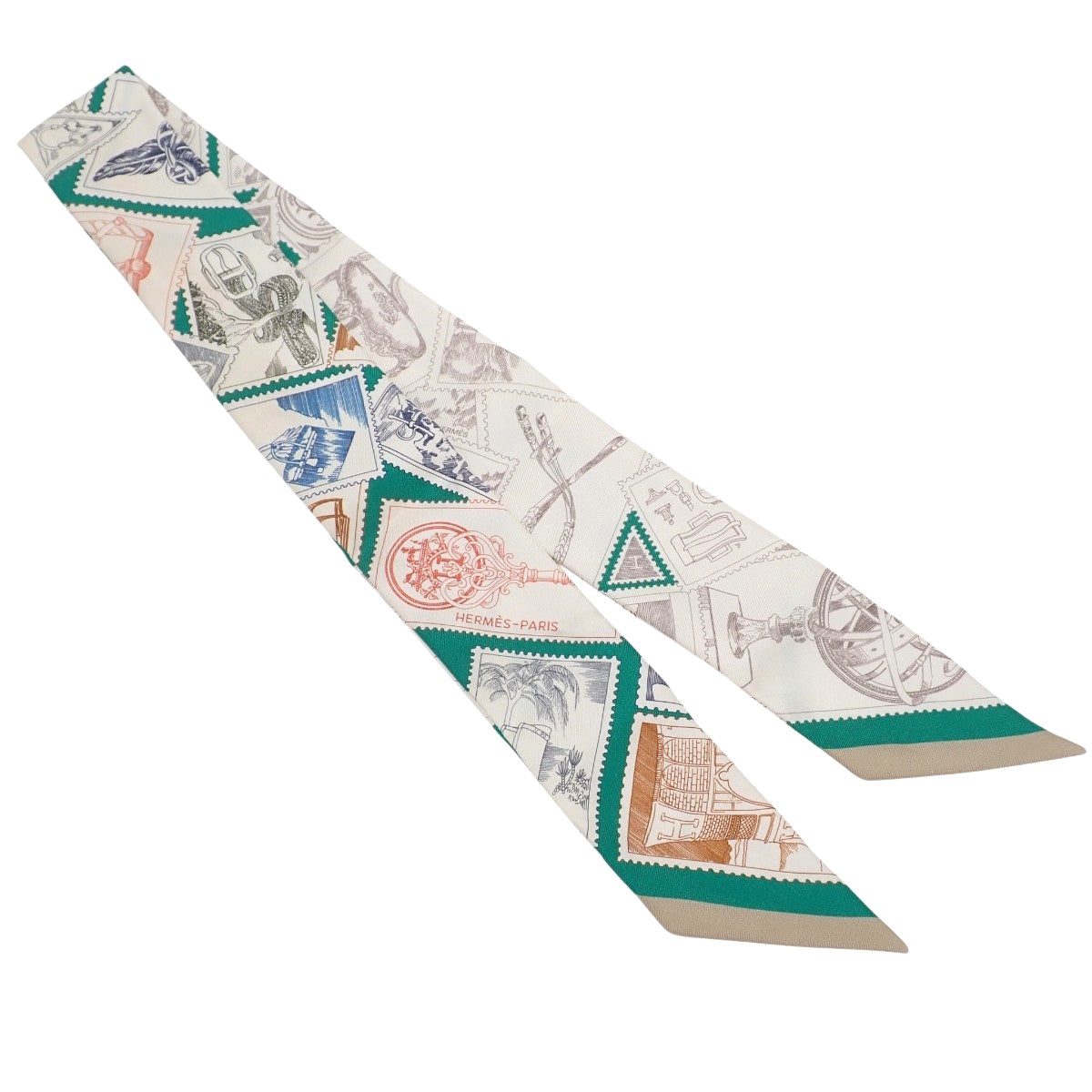 Faubourg Tropical Twilly Silk Green Noisette Blue H064205S 14