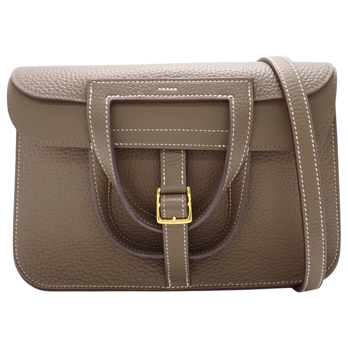Halzan 25 Taurillon Clemence Etope Gold Hardware B Stamp