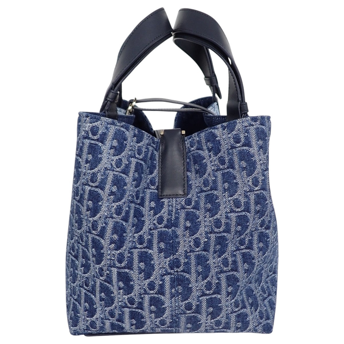 Dior Toujours バッグ ミディアム コットンデニム レザー デニム ディオール オブリーク ジャカード ブルー M2821ODCE_M49E