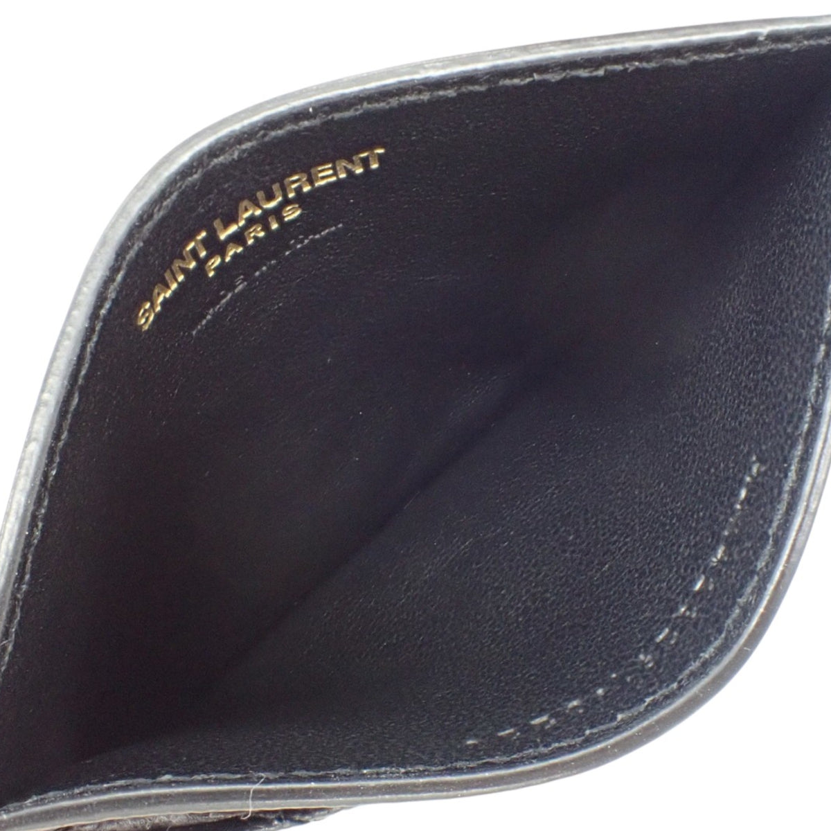 Monogram card case in black grained poodle embossed leather 423291
