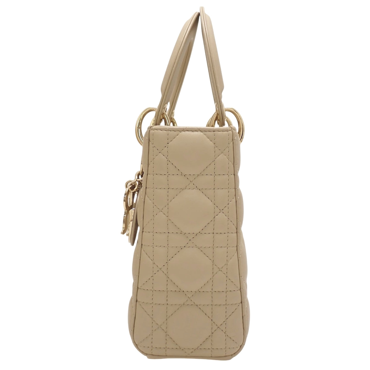 カナージュ Lady Dior My ABCDior バッグ スモール ラムスキン パウダーベージュ M0538ONGE_M51U