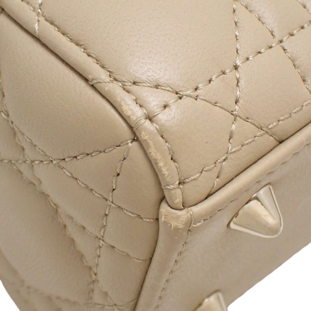カナージュ Lady Dior My ABCDior バッグ スモール ラムスキン パウダーベージュ M0538ONGE_M51U