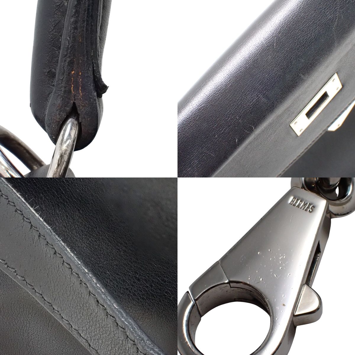 ケリー32 (内縫い) ヴォーガリバー パラジウム金具 ブラック シルバー金具 □D刻印