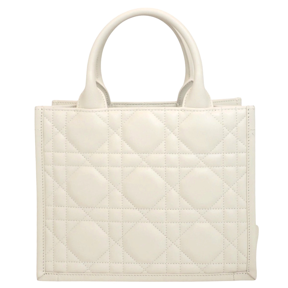 マイクロカナージュ Dior Book Tote バッグ スモール カーフスキン ホワイト M1325OWHP_M030