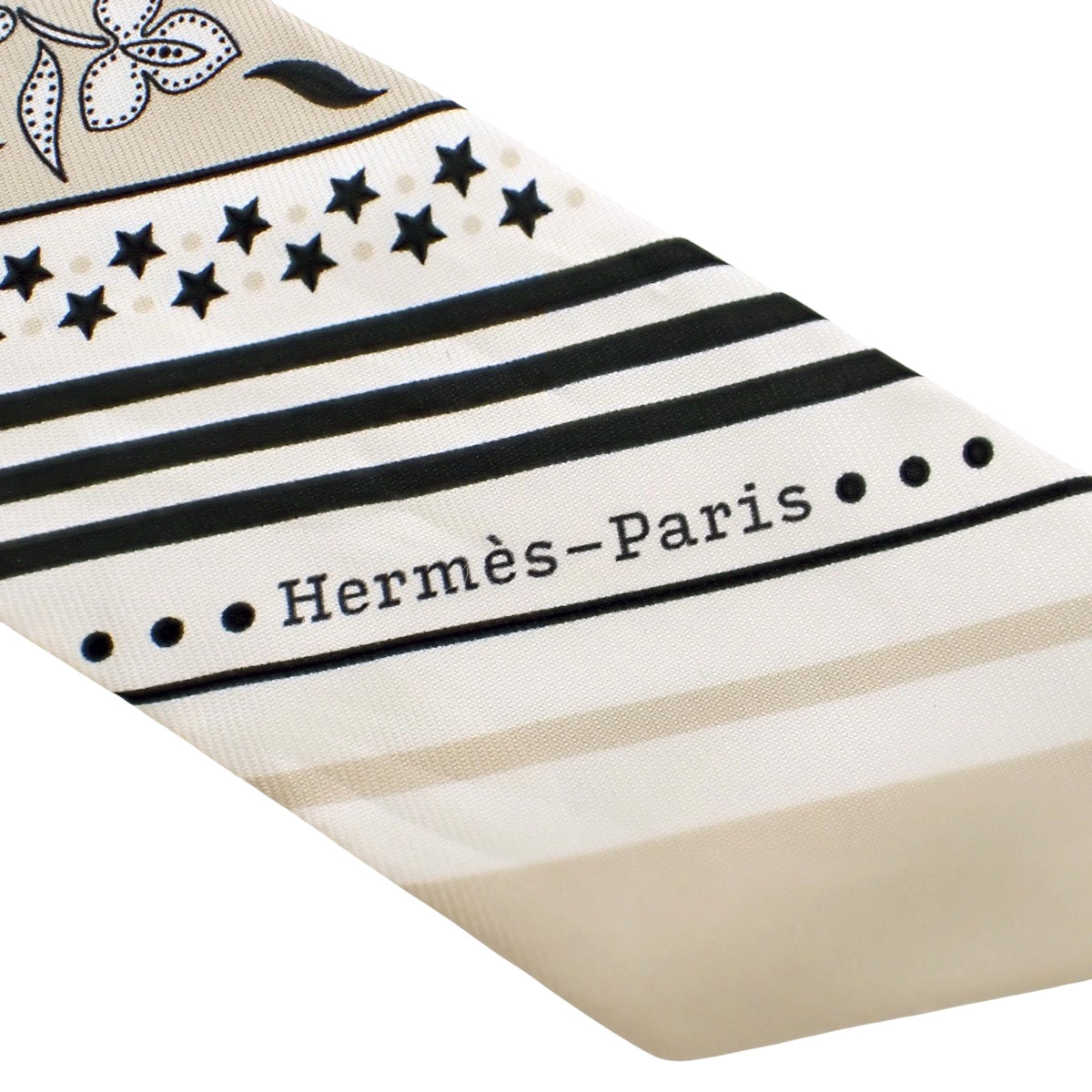 Festival des Amazones Bandana アマゾンの祭典・バンダナ ツイリー シルク グレージュ ノワール ブラン H064217S 04