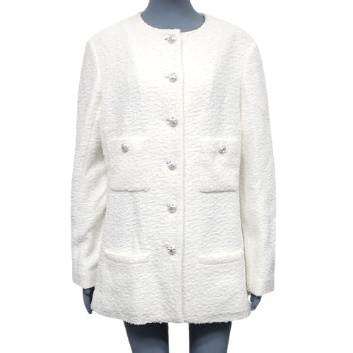 Coco Mark Pearl Button Tweed Jacket Size 40 P74