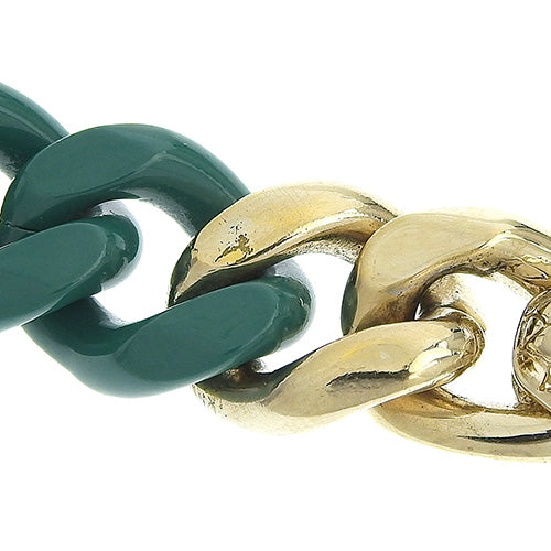Serpenti Forever Bracelet, Metal (GP), Enamel, Accessory, Jewelry, Maxi Chain, Snake Motif, Snake Head
