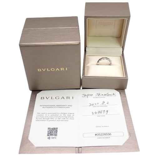 [2022 Warranty] Serpenti Viper Ring 349679 (Current as of June 2024) 18K White Gold WG Accessory Jewelry Size 10 (50)