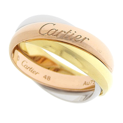 Trinity Ring Small Model, White Gold (K18WG), Pink Gold (K18PG), Yellow Gold (K18YG), Accessory, Jewelry, 3-band, Triple Band