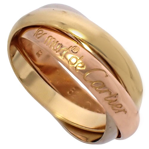 les must de Cartier トリニティ リング イエローゴールド K18YG ホワイトゴールド K18WG K18 ピンクゴールド PG アクセサリー ジュエリー 3連 三連