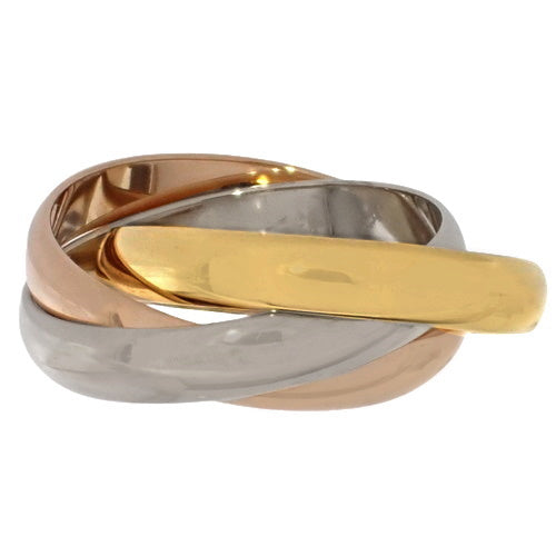 les must de Cartier トリニティ リング イエローゴールド K18YG ホワイトゴールド K18WG K18 ピンクゴールド PG アクセサリー ジュエリー 3連 三連