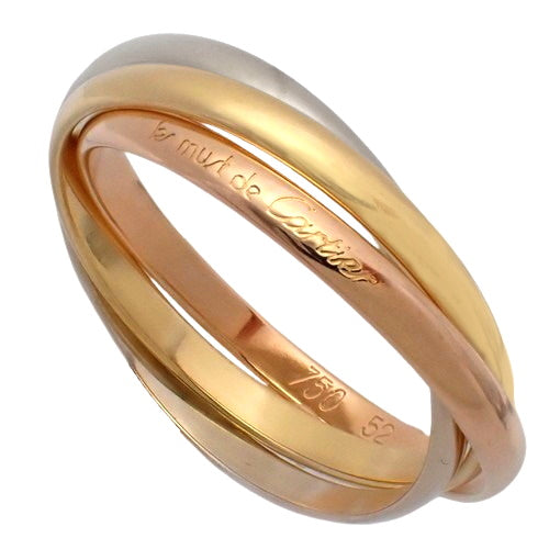les must de Cartier トリニティリング ホワイトゴールド K18WG イエローゴールド K18YG K18 ピンクゴールド PG アクセサリー ジュエリー 3連 三連