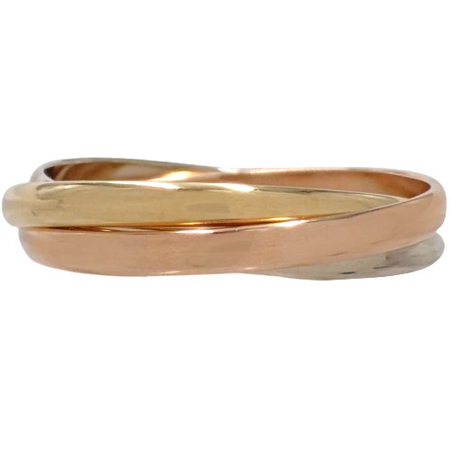 les must de Cartier トリニティリング ホワイトゴールド K18WG イエローゴールド K18YG K18 ピンクゴールド PG アクセサリー ジュエリー 3連 三連