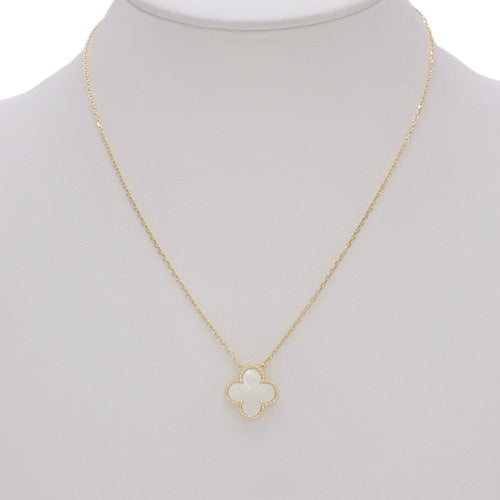 Vintage Alhambra Mother-of-Pearl Pendant (VCARA45900) (Current as of September 2024) in 18K Yellow Gold with Clover Motif