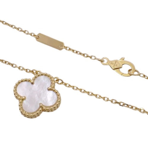 Vintage Alhambra Mother-of-Pearl Pendant (VCARA45900) (Current as of September 2024) in 18K Yellow Gold with Clover Motif