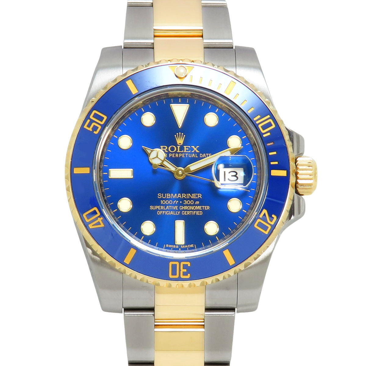 [Warranty included] 116613LB Submariner Date, YG/SS, Random Number, Automatic, Purchased in March 2014, Blue Gold
