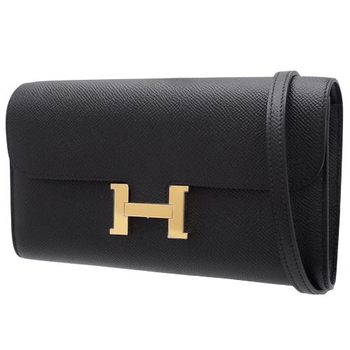 Constance Long To-Go Epsom Leather, Gold Hardware, B Stamp, 2-Way Long Wallet, Shoulder Bag, Clutch