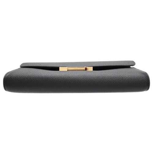 [New] Constance Long To-Go, Epsom calfskin, black, gold hardware, B stamp.