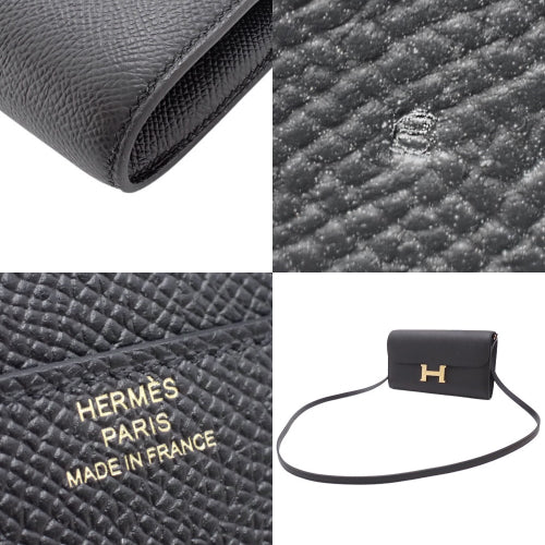 [New] Constance Long To-Go, Epsom calfskin, black, gold hardware, B stamp.