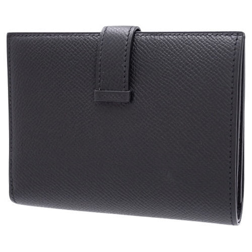 Bearn Compact Veau Epsom Leather Palladium Hardware Silver Hardware W Stamp Bi-fold