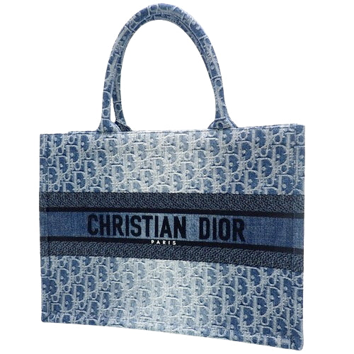 Book Tote Medium Denim Dior Oblique Jacquard Bag, Blue, M1296ZEGC_M49E (currently available as of October 2024). Shoulder bag, handbag, gradient.